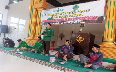 PCNU Merauke Bersama YP Al-Maarif Sidoharjo Way Panji Gelar Kegiatan Santunan Anak Yatim